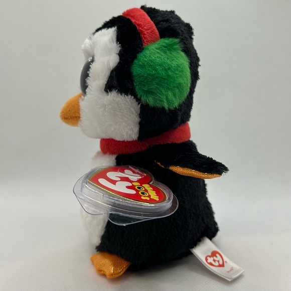 Ty Beanie Boos Collection HTF Holiday Theme North the Penguin Plush - Picture 3 of 6